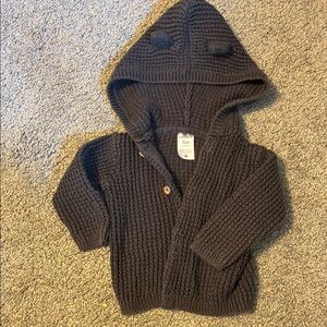 Carter's Black Knit Hooded Sweater for Kids